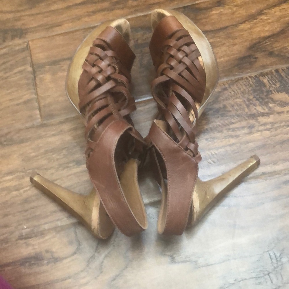 Libby Edelman Leather platform heels - Picture 4 of 5